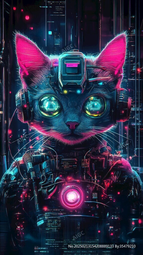 原创卡通智能小猫
