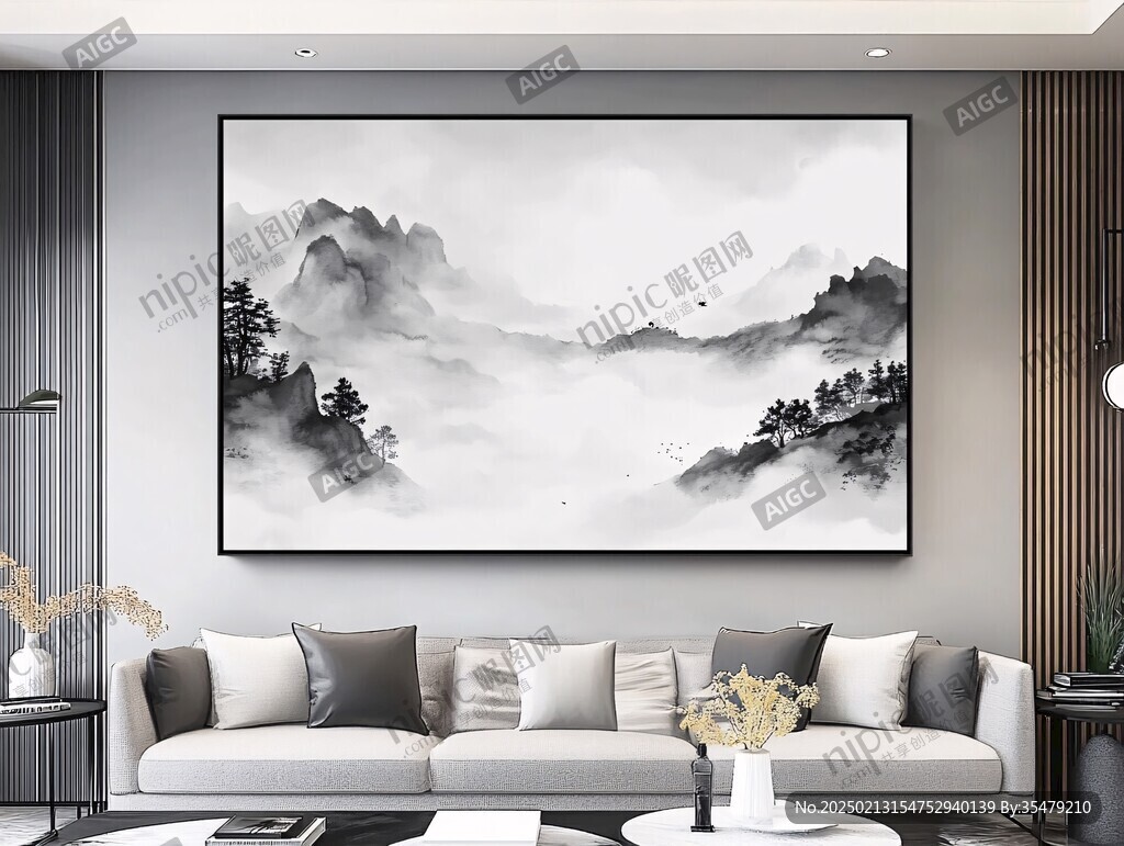 水墨山水客厅