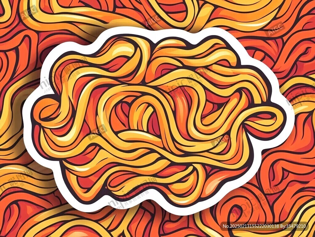 热干面插画