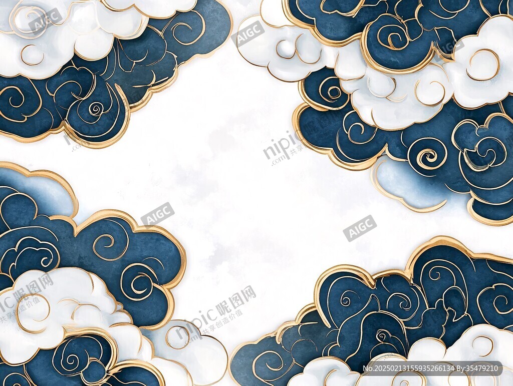 清朝云图高端云纹装饰