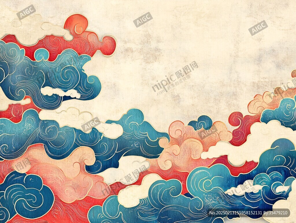 彩云海水纹
