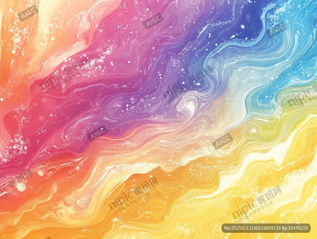 肌理彩色流体背景