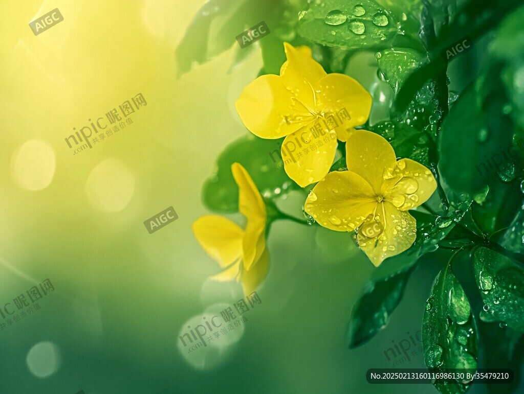 下雨天小黄花