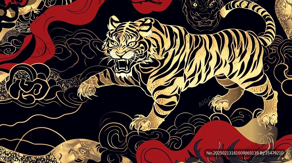虎年包装插画