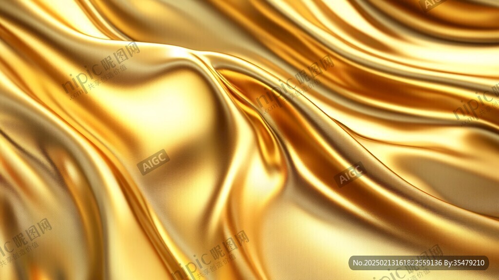 金色抽象流体纹理背景