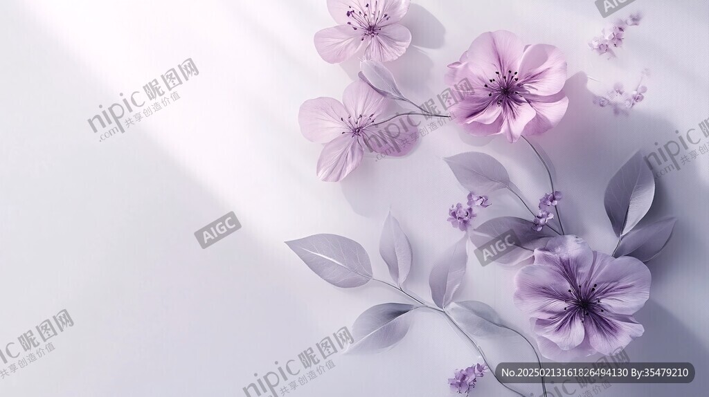3d立体简约花