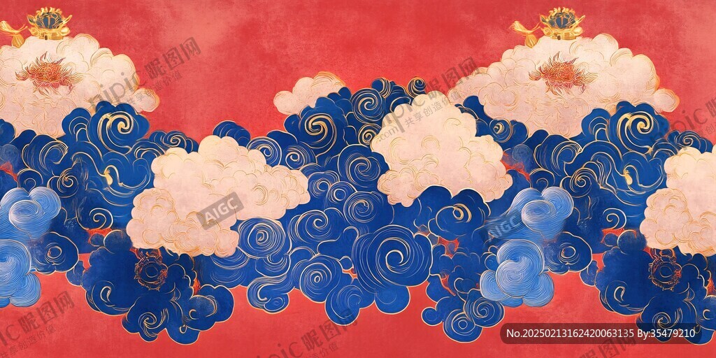 清朝云图高端云纹装饰