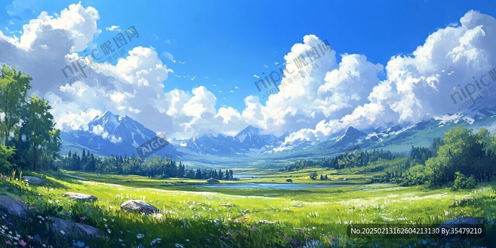 宽屏风景画