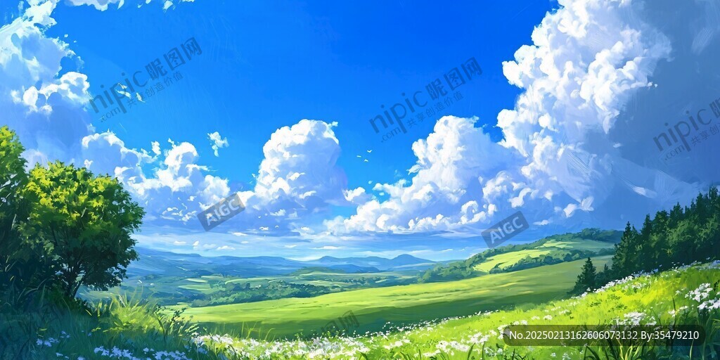宽屏风景画