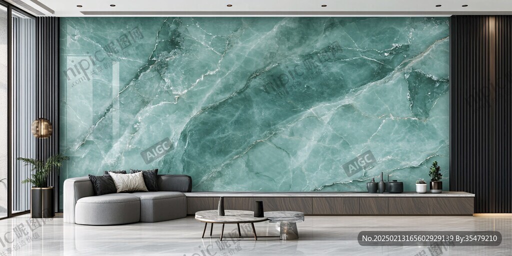 现代北欧大理石背景墙