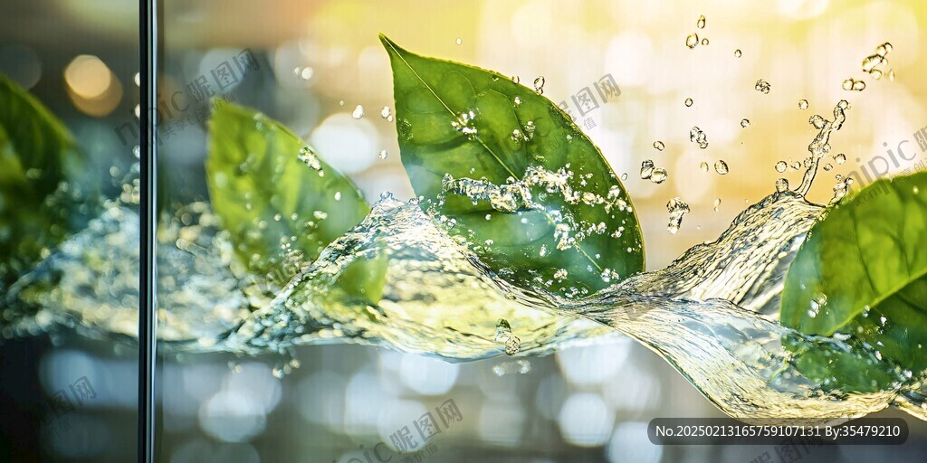 叶与水
