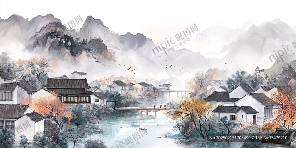 江南古镇意境山水