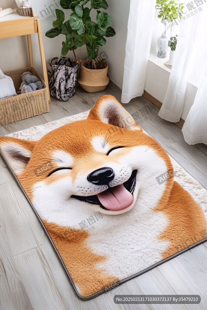 卡通柴犬地垫