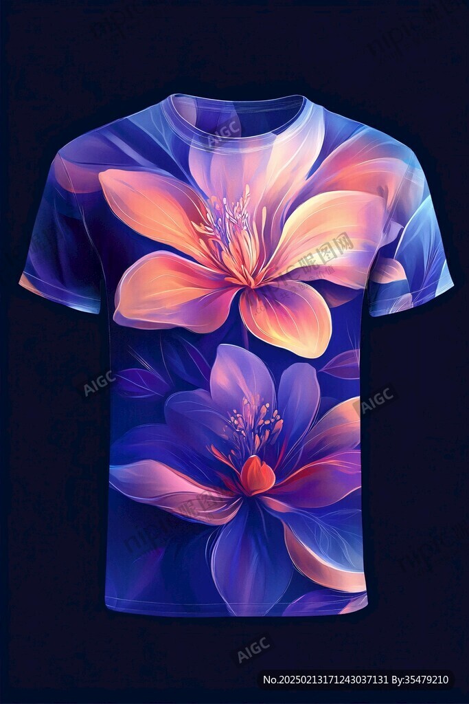 渐变风花朵