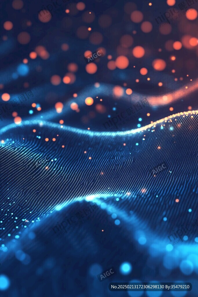 蓝色弯曲唯美科技