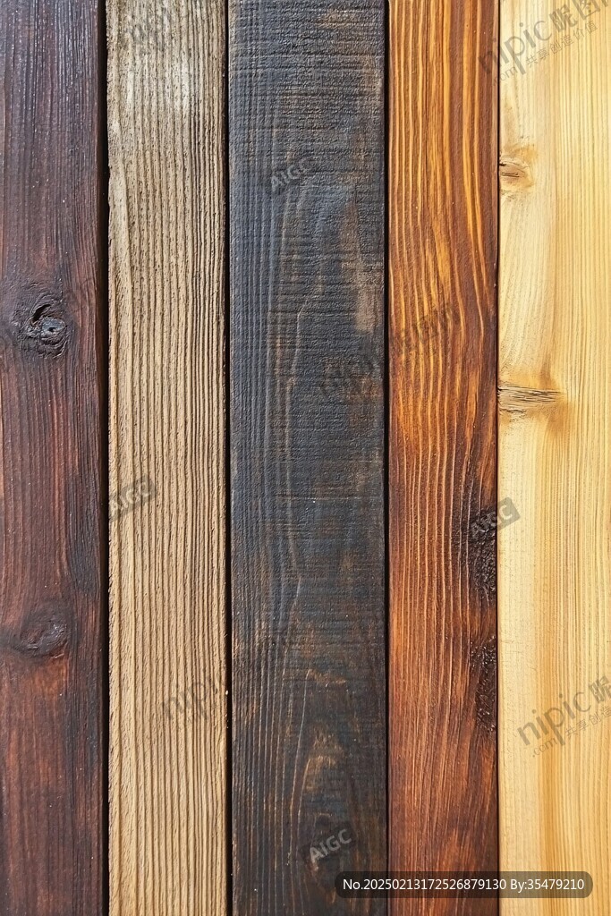 多种颜色木板木材