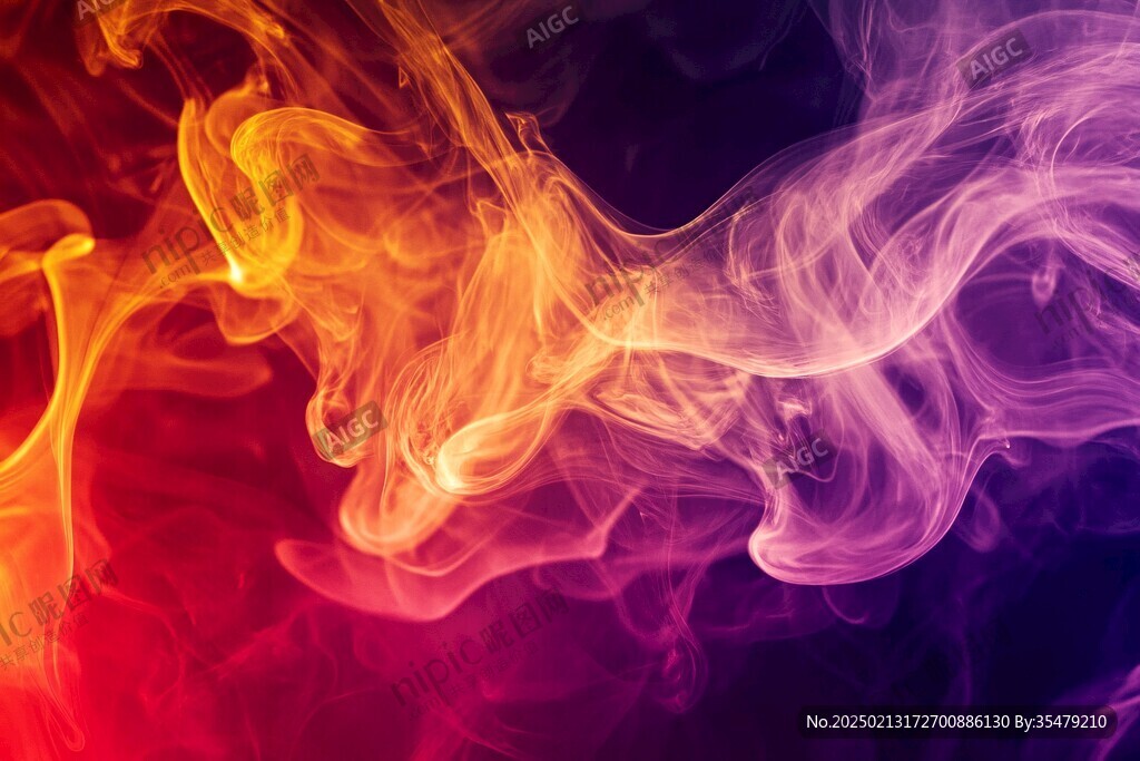 多色烟雾艳丽图案背景