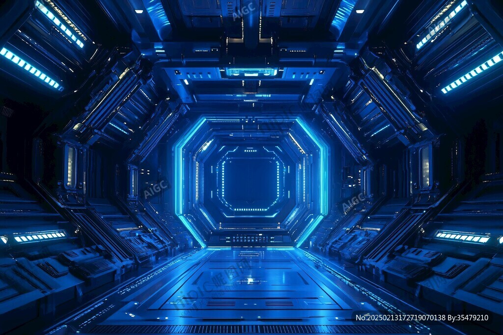 蓝色科幻场景