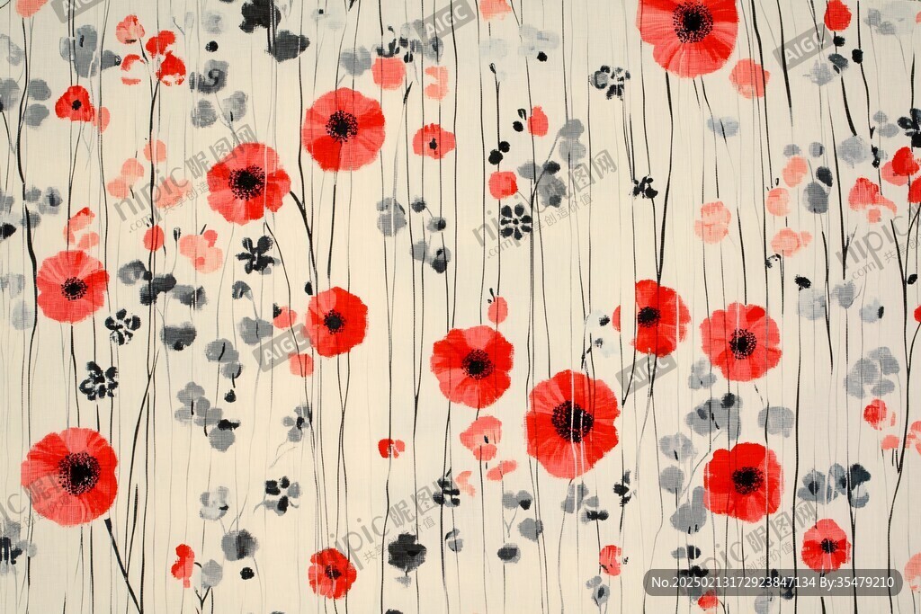 小红花壁画