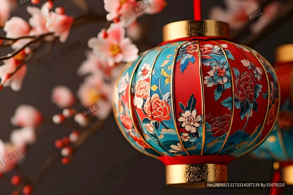 新年春节氛围灯笼