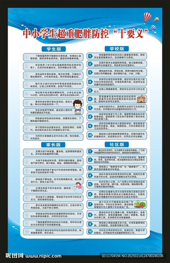 校园健康教育知识海报