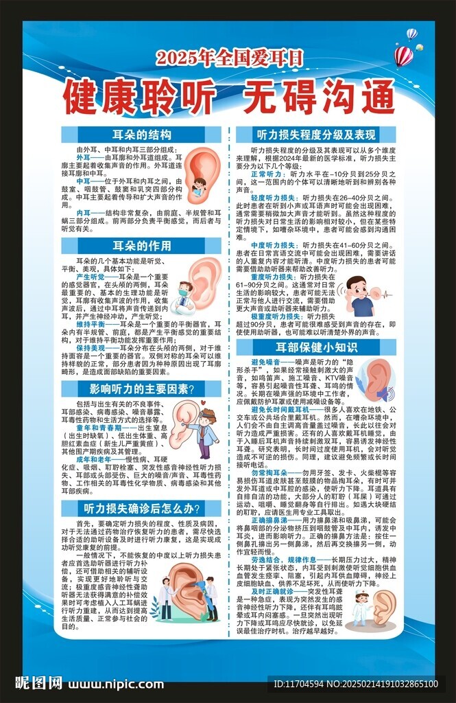 全国爱耳日海报