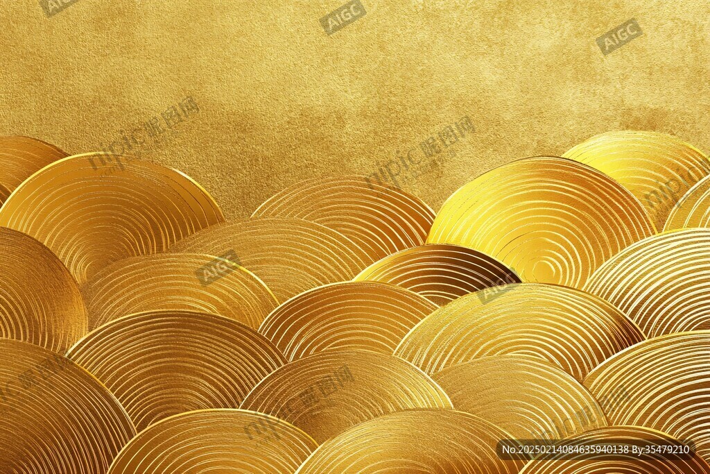 金色筒瓦背景