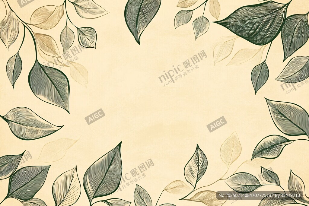 边框底纹树叶背景