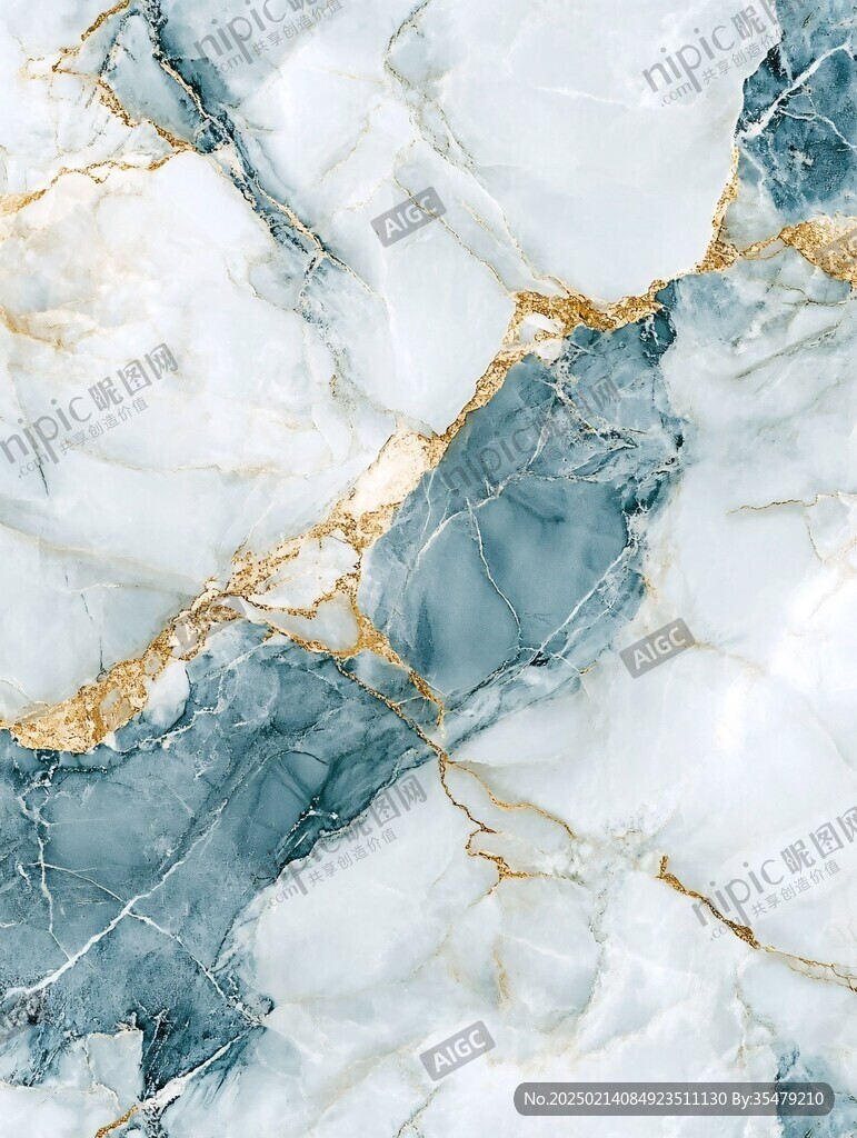 高清蓝色大理石纹理