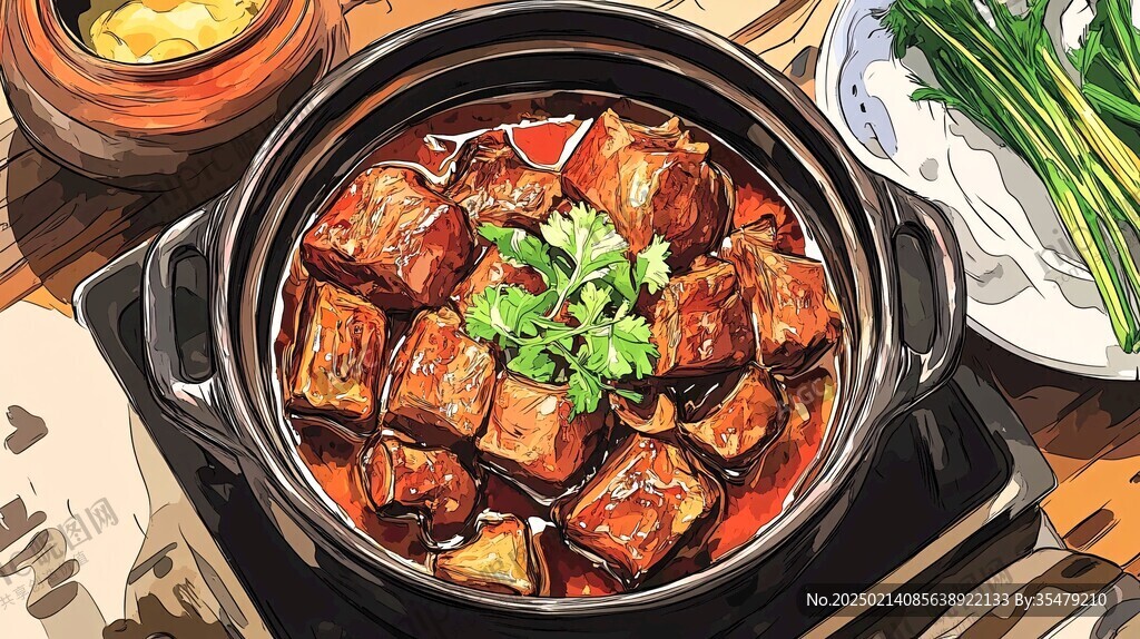 啫啫煲插画