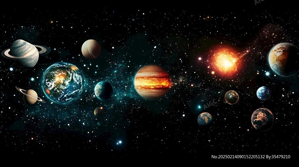 宇宙星球背景墙
