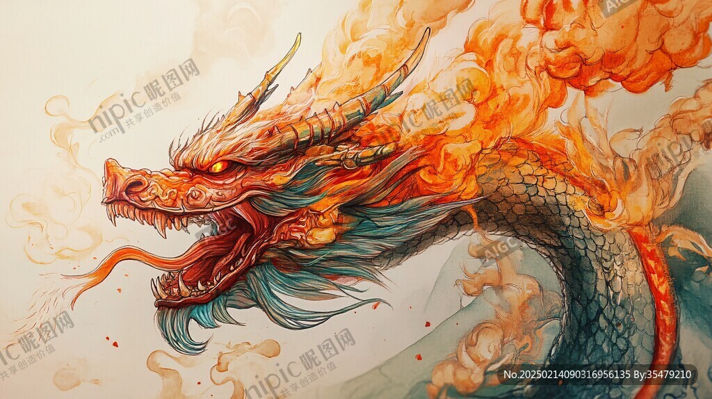 龙包装插画
