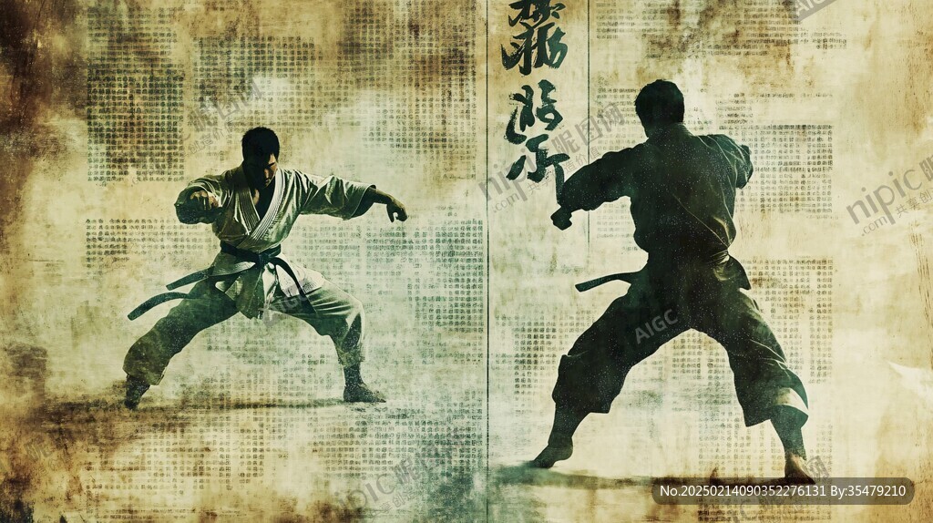 武术表演武术背景