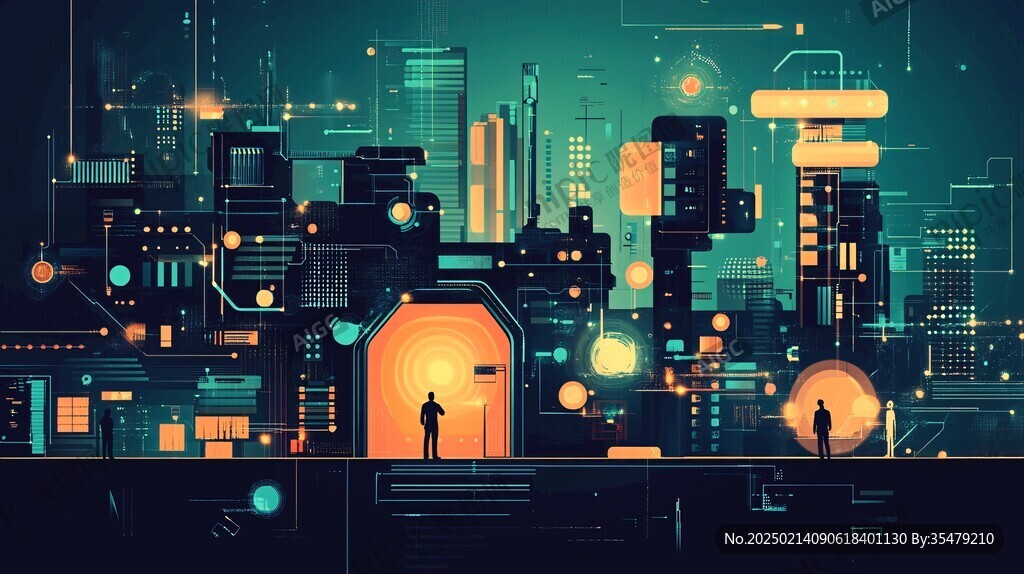 科技感插画
