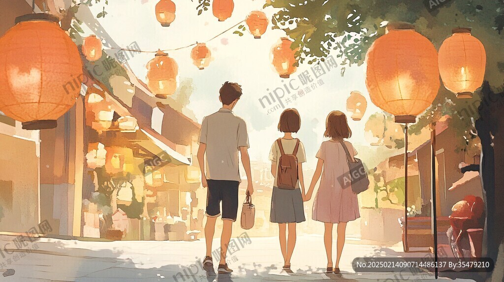 插画背影