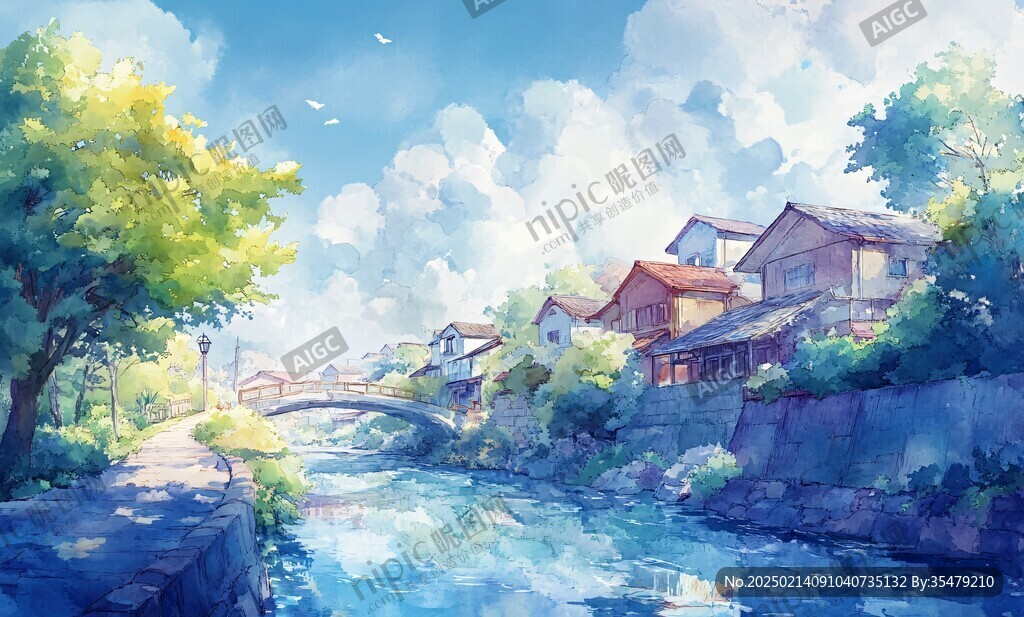 动漫场景插画
