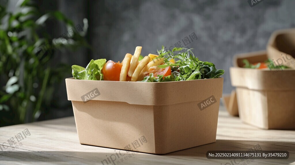 牛皮纸外卖盒饭