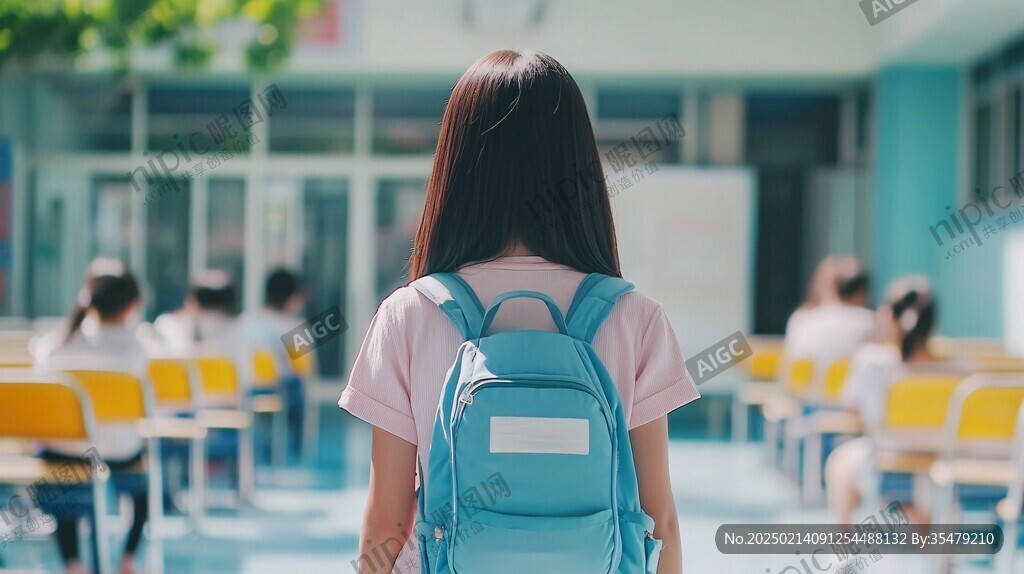女学生背影