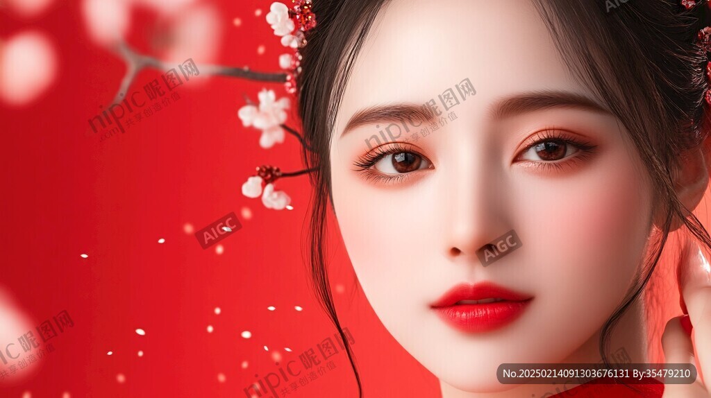 美颜插画