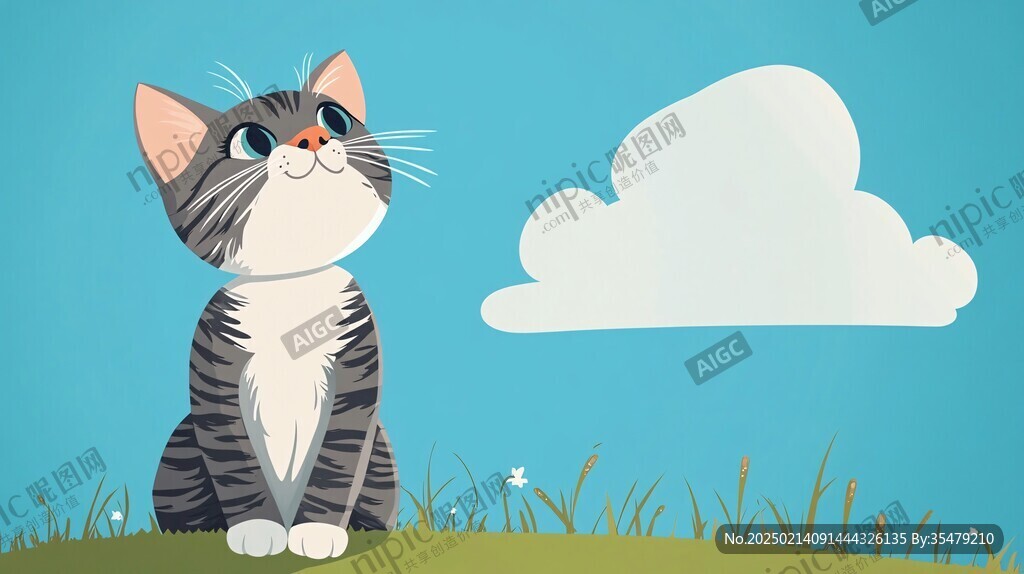 卡通猫咪背景