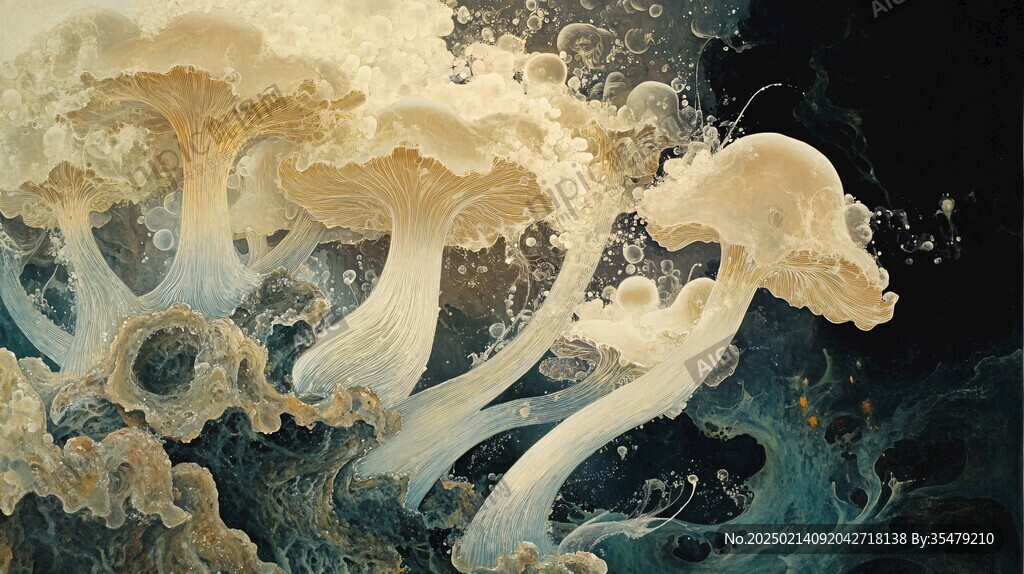 彩色创意海洋流体画