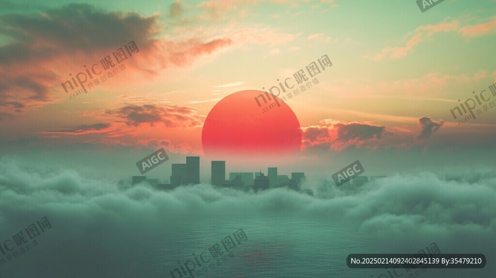 3d云海悬浮小岛