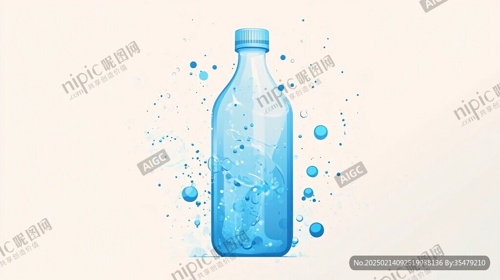 矿泉水插画