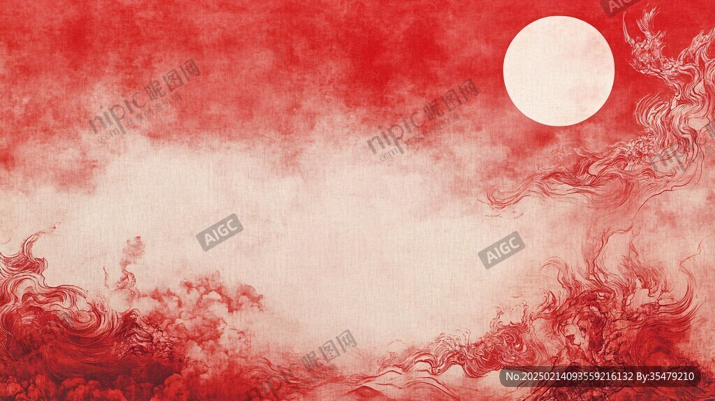 中秋水墨