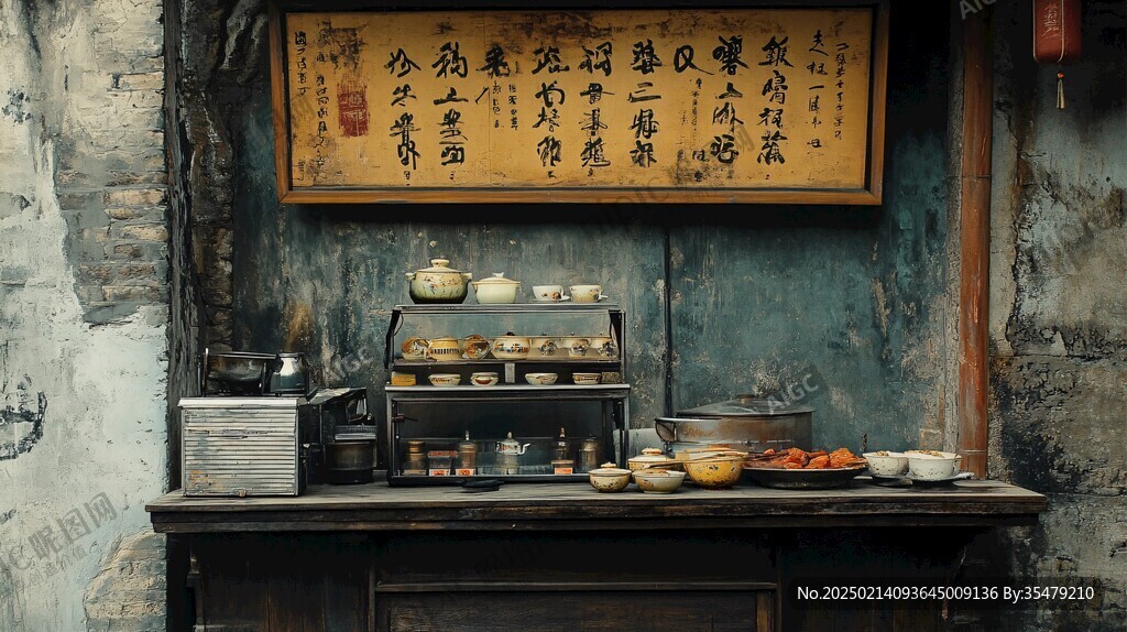 古镇小吃窗口
