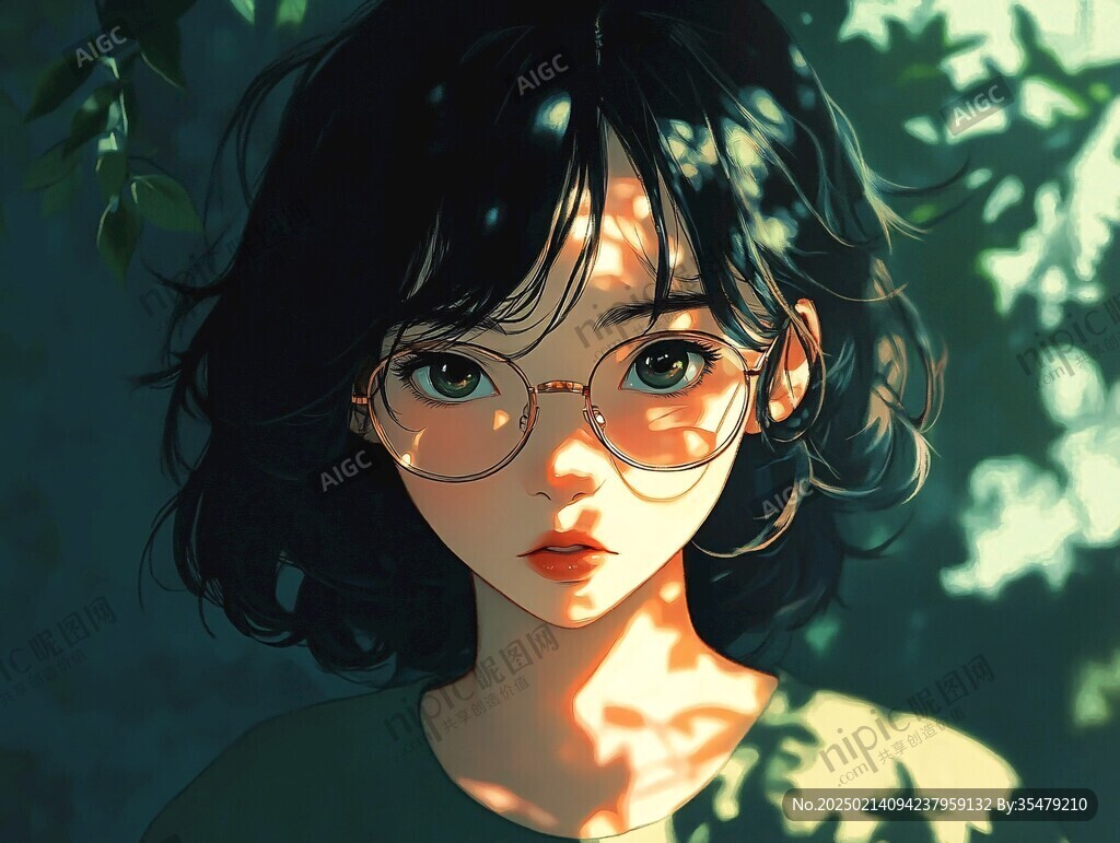 板绘少女插画