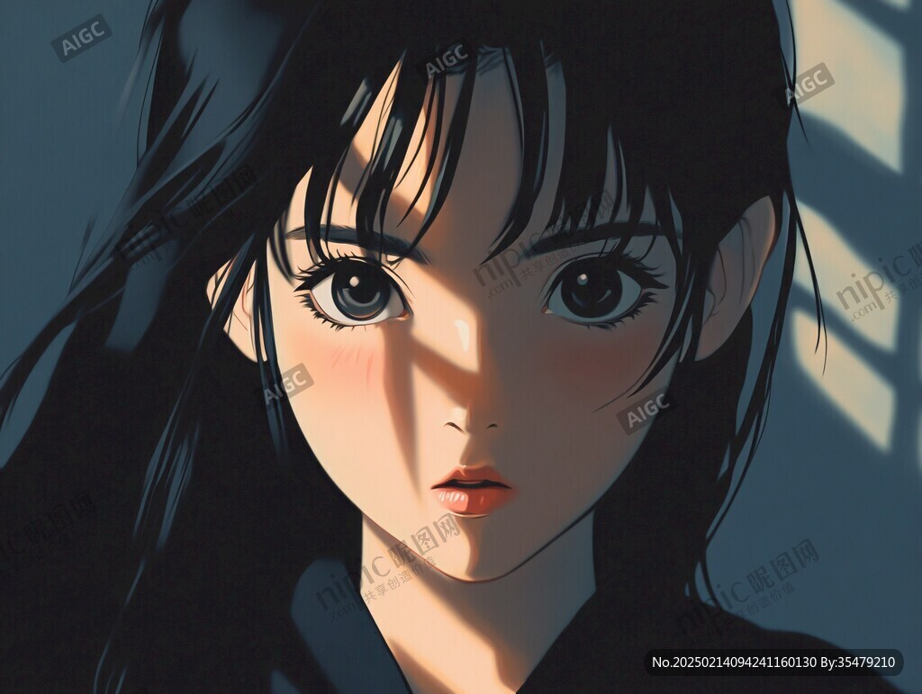 板绘少女插画