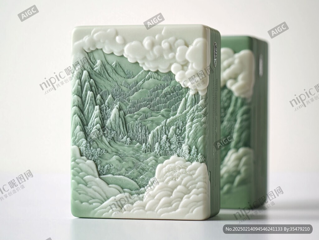 云雾茶插画包装设计