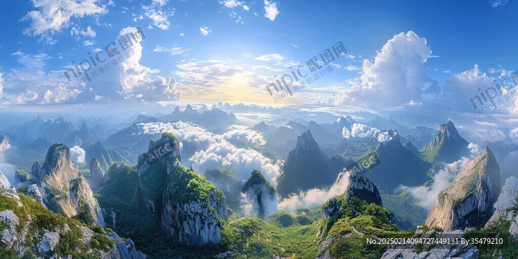 群峰仙境全景