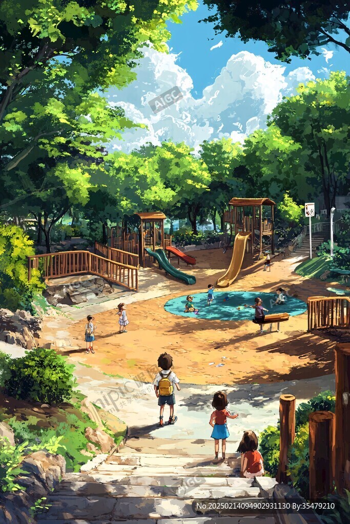 室外场景插画
